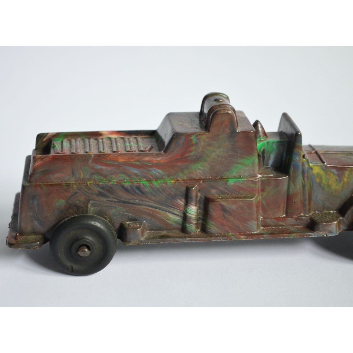 Vintage 1950's Lido Fire Truck Toy 6" Hard Plastic