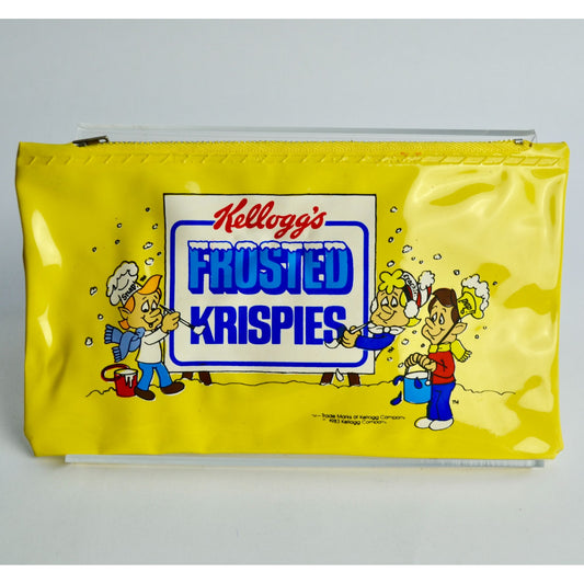 Kellogg's Frosted Krispies 1983 Yellow Pencil Pouch Bag Vintage