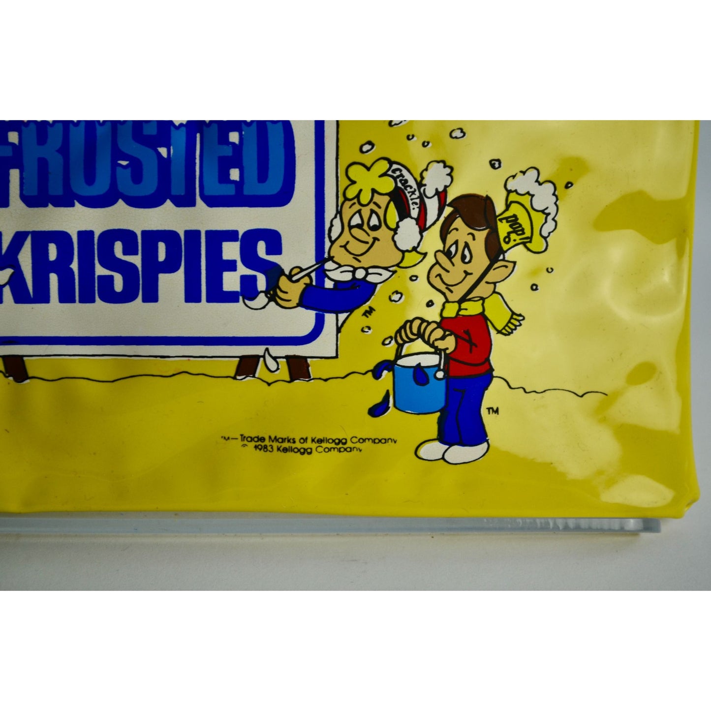 Kellogg's Frosted Krispies 1983 Yellow Pencil Pouch Bag Vintage