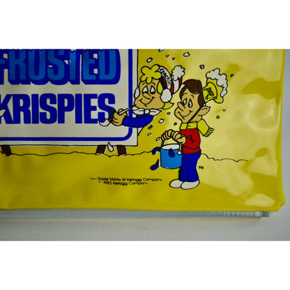Kellogg's Frosted Krispies 1983 Yellow Pencil Pouch Bag Vintage