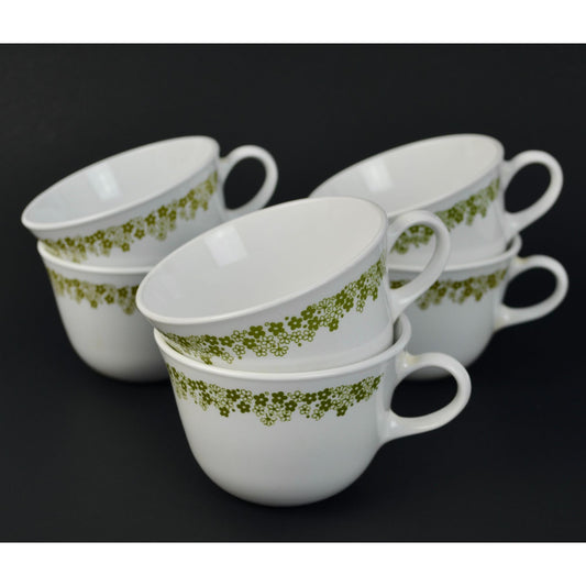 Corelle Crazy Daisy Coffee Mugs Lot of 6 Vintage