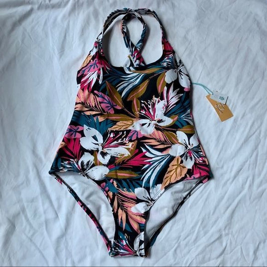 New Kona Sol Multicolored One Piece Swimsuit Medium