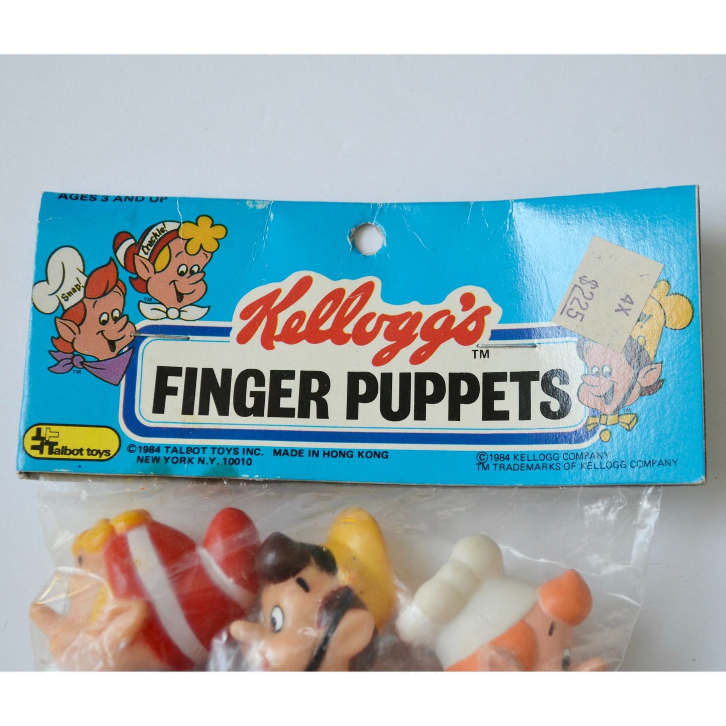1984 Kellogg's Rice Krispies Snap Crackle Pop Finger Puppets NOS New Vintage