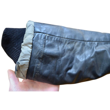 Vintage Nate's Leather Patrol Jacket Chicago Motorcycle Black