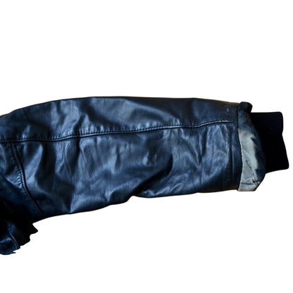 Vintage Nate's Leather Patrol Jacket Chicago Motorcycle Black