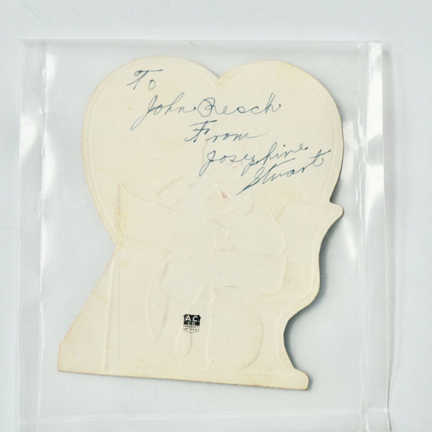 A. C. Co. Vintage Valentine Card You're Always On My Mind Dearest