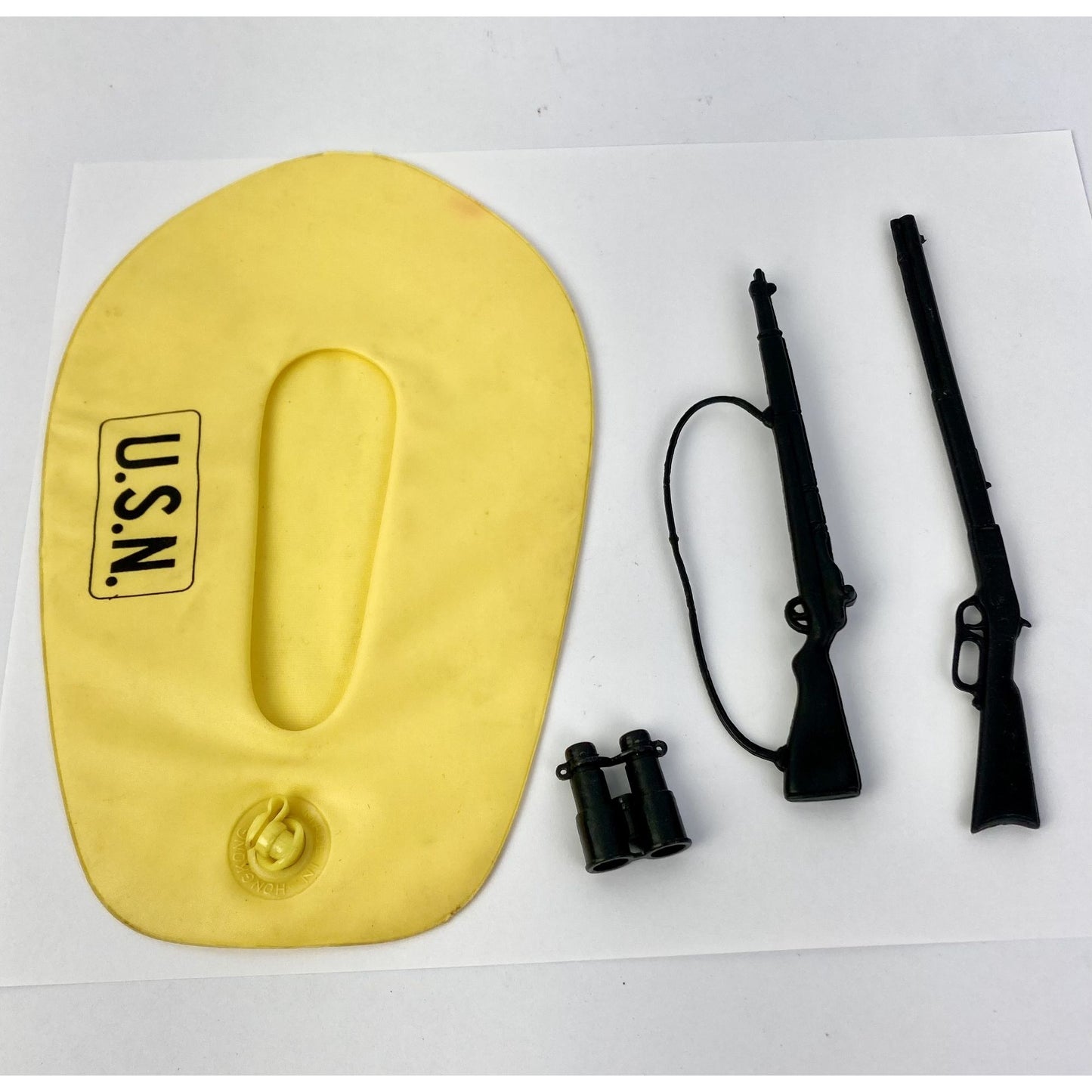Vintage Toy Lot G.I. Joe USN Raft Binoculars Rifles