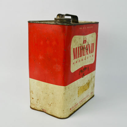 Vintage Midland Products 2-Gallon Oil Can Minneapolis MN Milwaukee WI Mason City