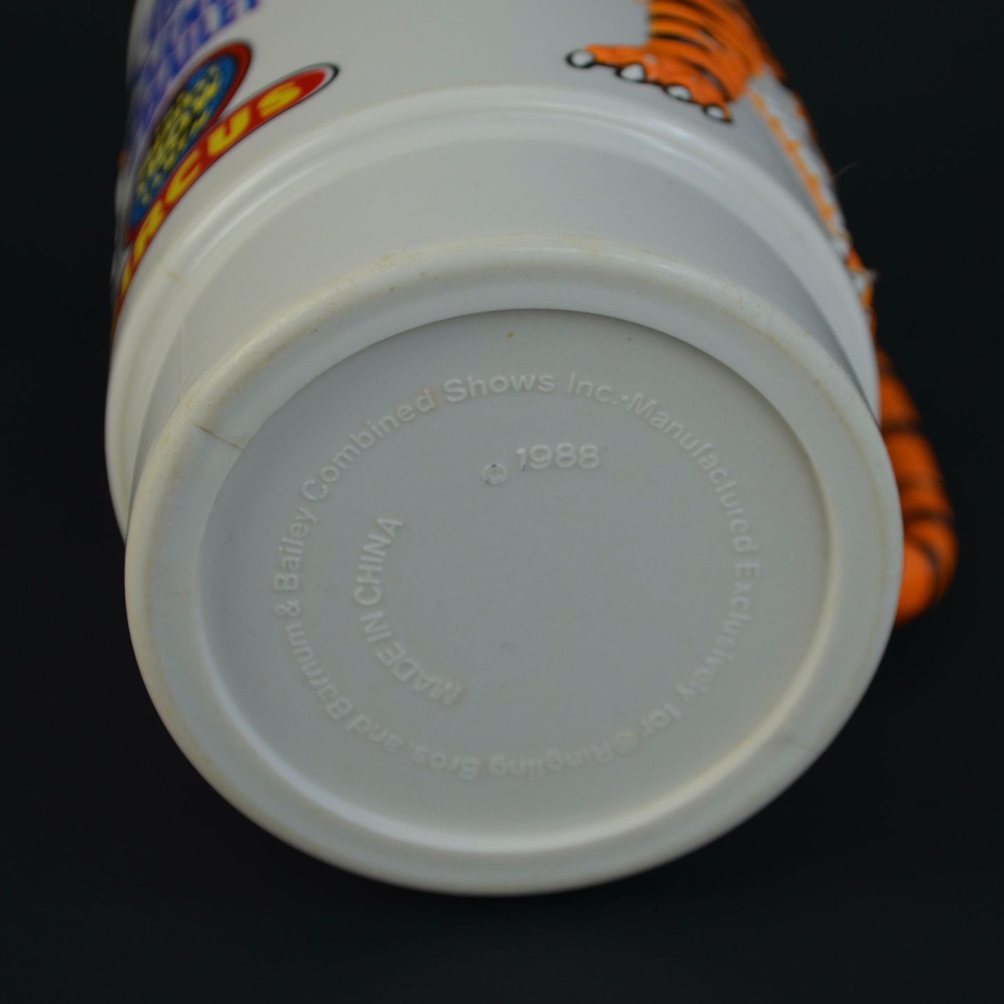 Vtg 1988 Ringling Bros Barnum And Bailey Circus 3D Tiger Plastic Mug Cups