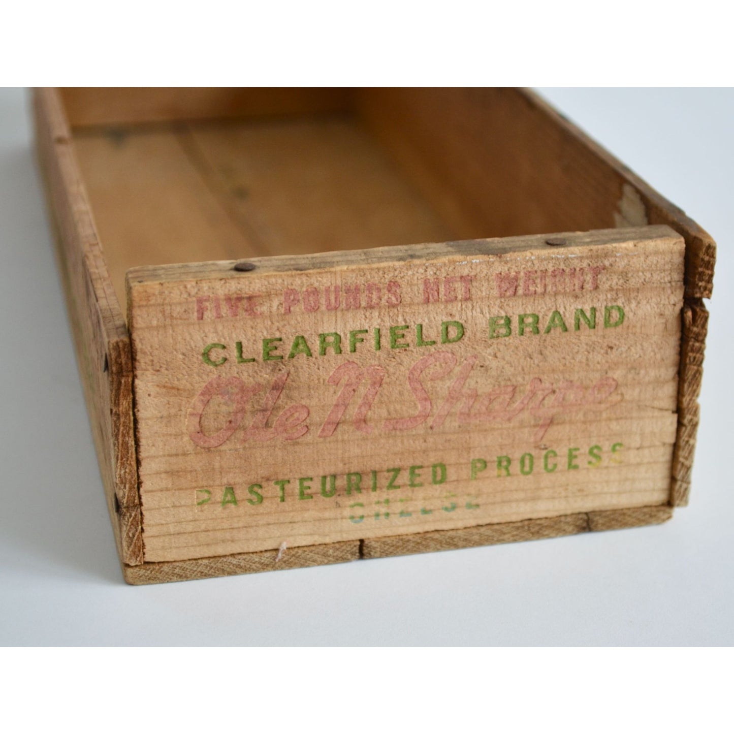 Ole'n Sharpe Cheese Wooden Box 5 LBS READ