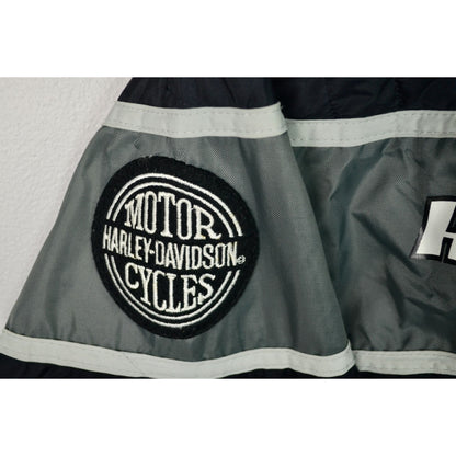 Harley Davidson Racing Vintage 90s Black Nylon Jacket Screaming Eagle