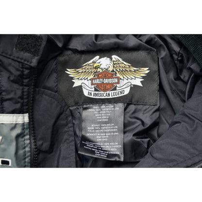 Harley Davidson Racing Vintage 90s Black Nylon Jacket Screaming Eagle