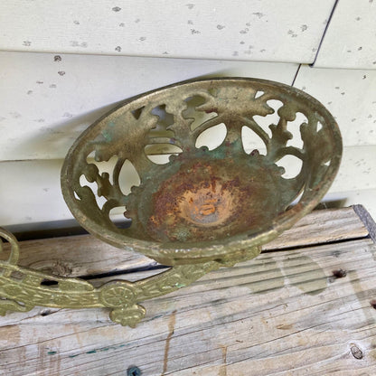 Lot 2 Vintage Ideal Cast Iron Oil Lamp Wall Sconces Antique Swing Arm Sconce