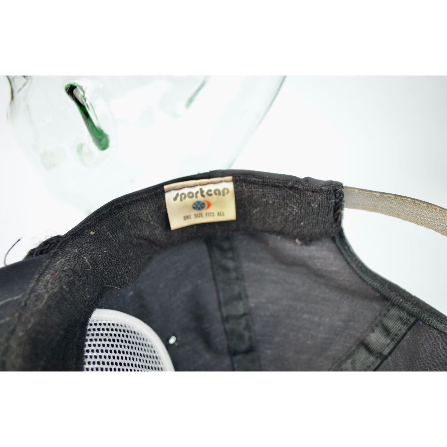 Vintage Knott's Berry Farm Adjustable Leather Strap Braided Trucker Hat Embroidered Black