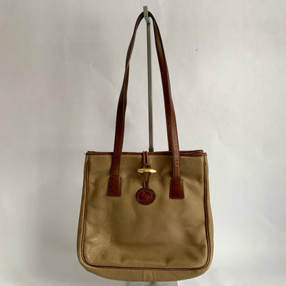 Dooney & Bourke Pebbled Leather AWL Vintage Tote Brass Toggle