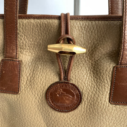 Dooney & Bourke Pebbled Leather AWL Vintage Tote Brass Toggle