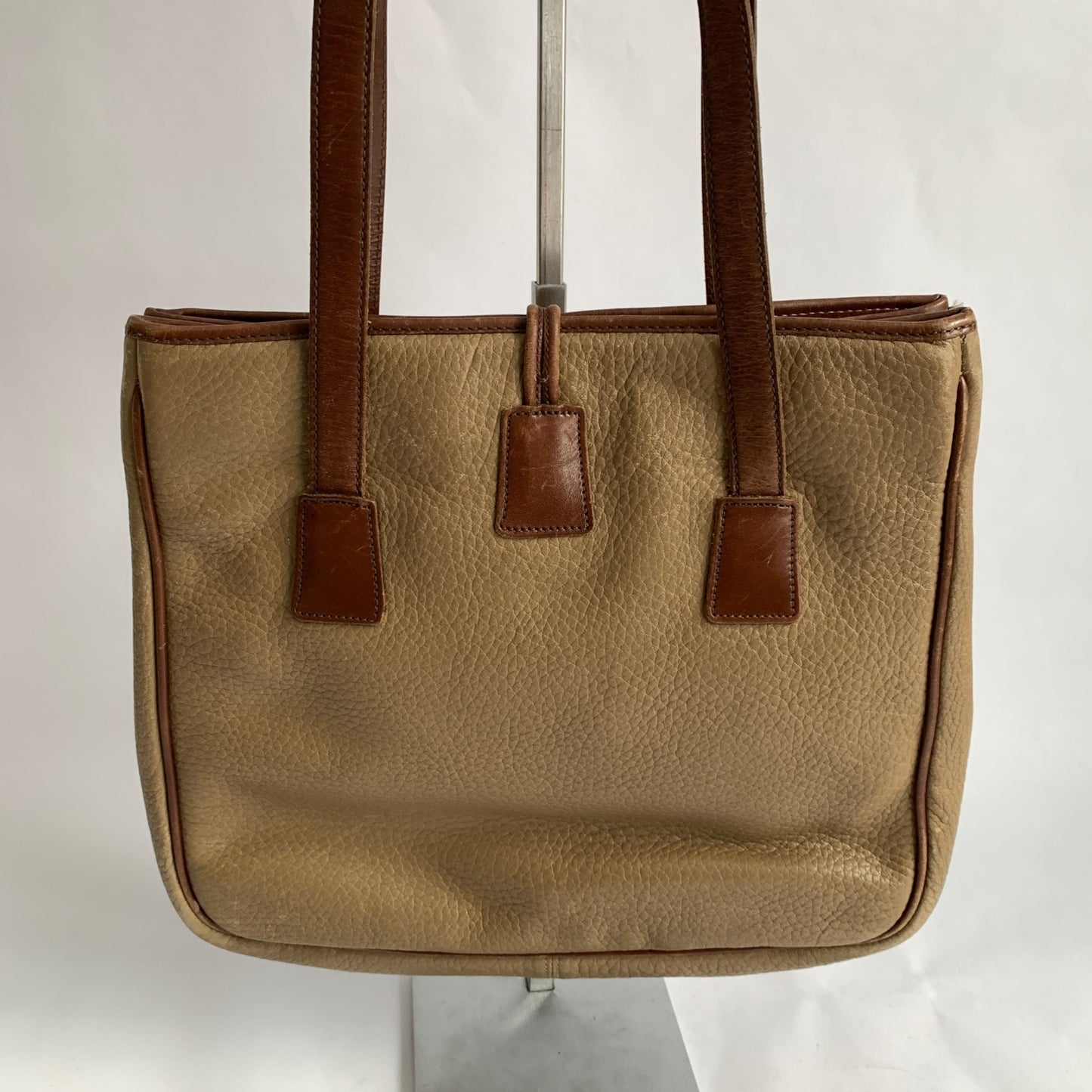 Dooney & Bourke Pebbled Leather AWL Vintage Tote Brass Toggle