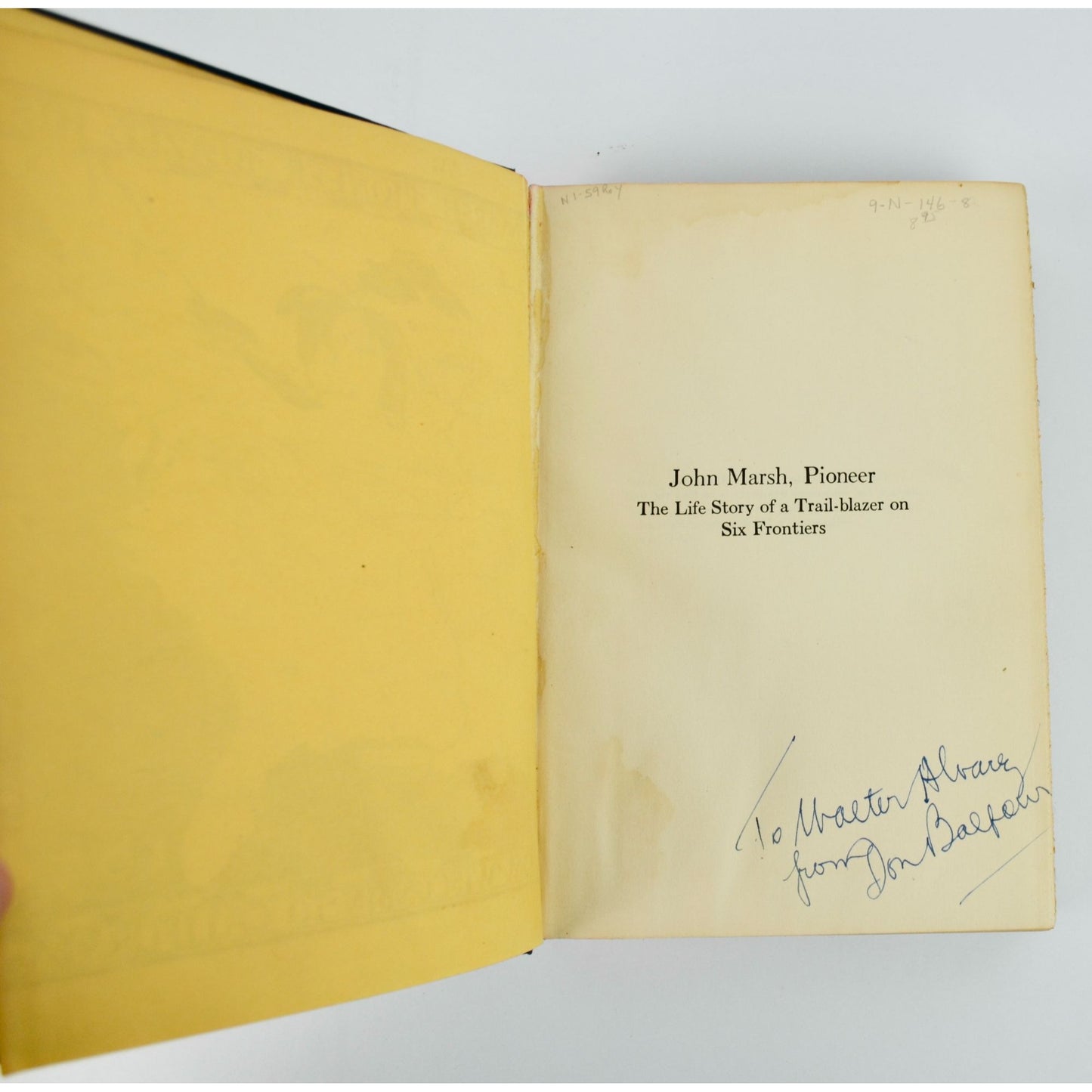 John Marsh, Pioneer George D Lyman SIGNED PLUS LETTER! BONUS