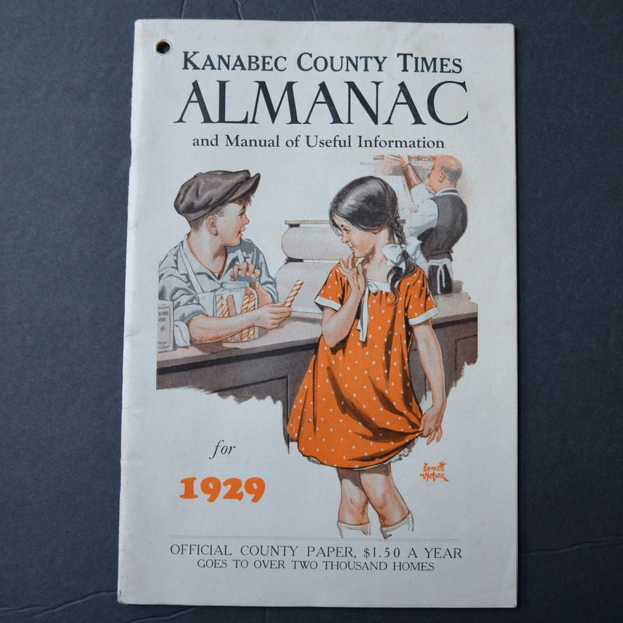 1929 Kanabec County Times Almanac Vintage