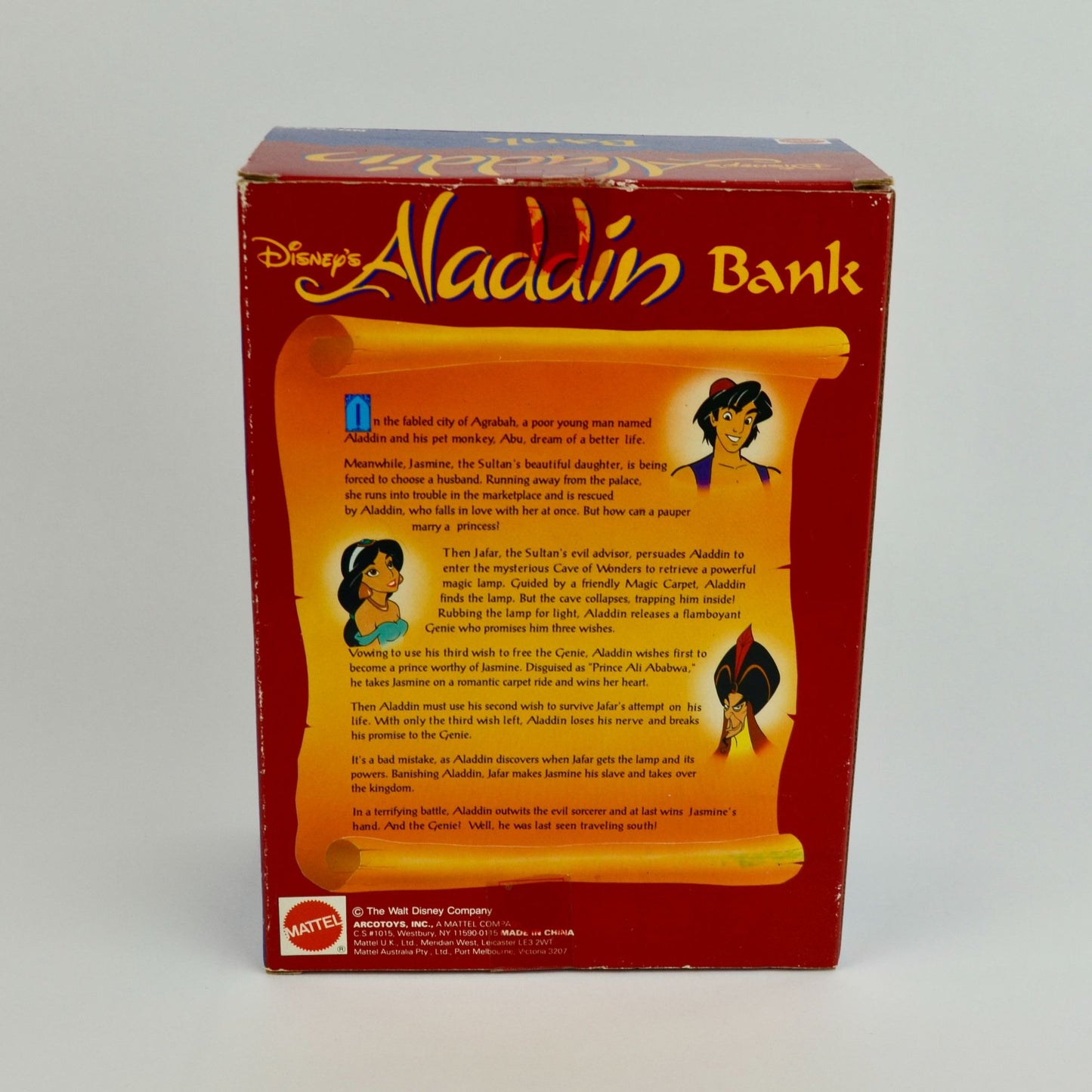 Disney's Aladdin Genie Bank Vintage New with Box