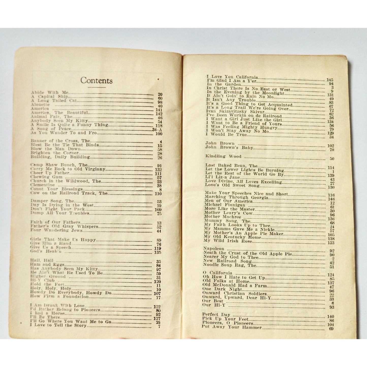 YMCA Song Book Vintage Red Paperback