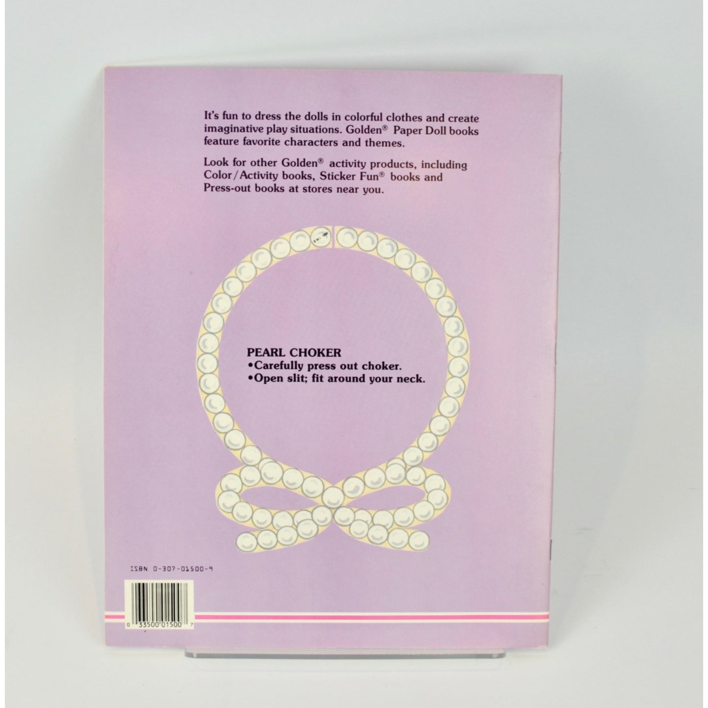 Golden Barbie Paper Doll Perfume Pretty 1500 1988 UNCUT