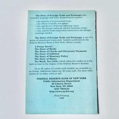 The Story of Foreign Trade Exchange Federal Reserve Bank of New York 1998
