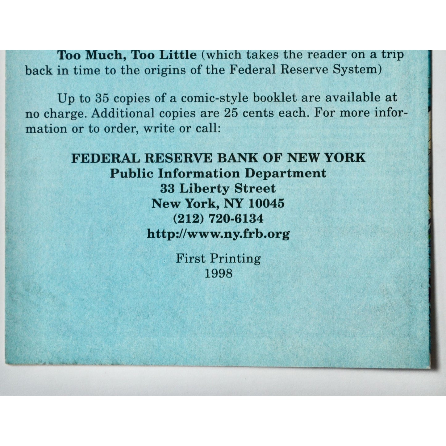 The Story of Foreign Trade Exchange Federal Reserve Bank of New York 1998