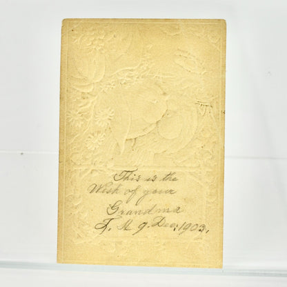 Antique Victorian Happy May Your Birthday Be Embossed Card