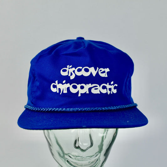 Vintage Discover Chiropractic Blue Hat Snapback