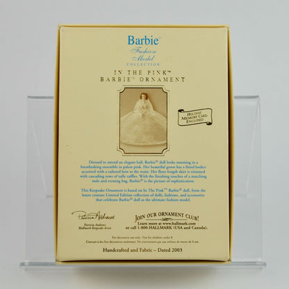 Hallmark Barbie In the Pink Ornament Fashion Model In Box