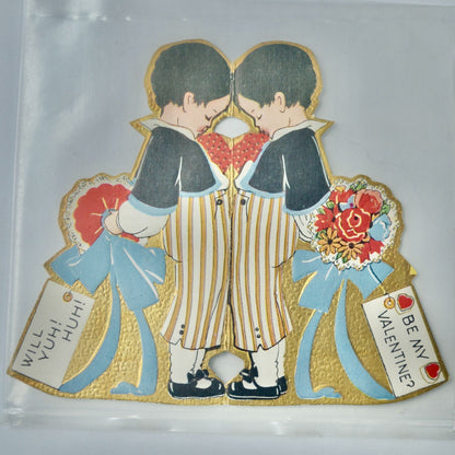 Vintage Valentine's Day Card Will Yuh Huh Be My Valentine