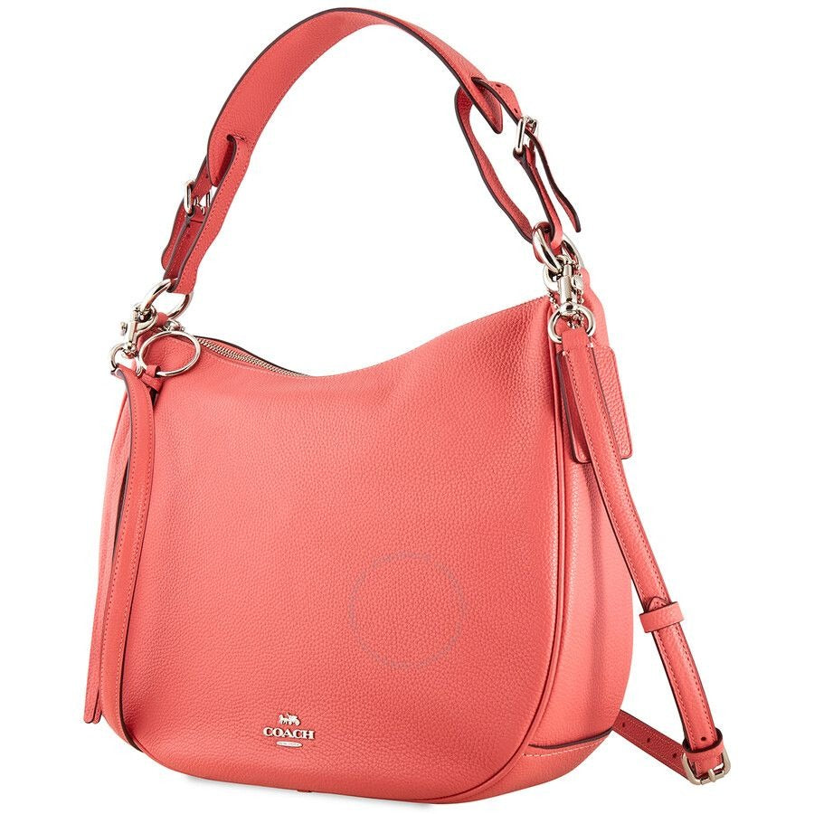 Coach 35593 Sutton Hobo Coral Leather Handbag Shoulder Bag