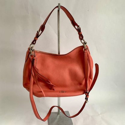 Coach 35593 Sutton Hobo Coral Leather Handbag Shoulder Bag