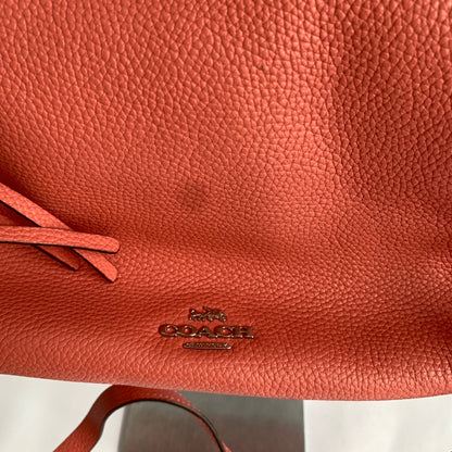 Coach 35593 Sutton Hobo Coral Leather Handbag Shoulder Bag