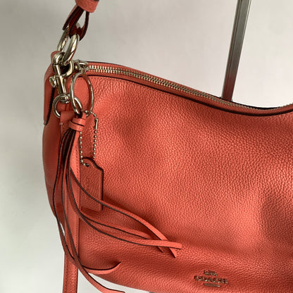 Coach 35593 Sutton Hobo Coral Leather Handbag Shoulder Bag