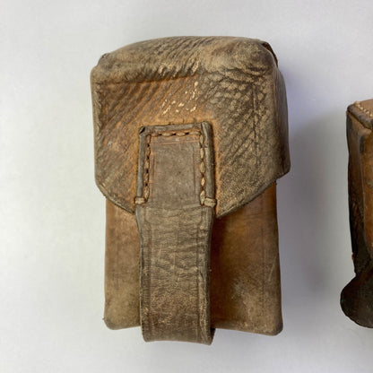 Lot 3 Vintage Serbian Leather Mauser M48 Magazine Pouches Ammunition Cartridge