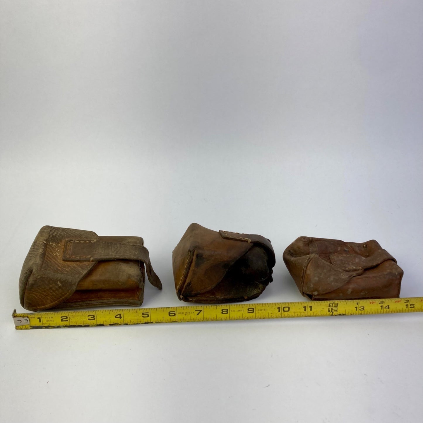 Lot 3 Vintage Serbian Leather Mauser M48 Magazine Pouches Ammunition Cartridge