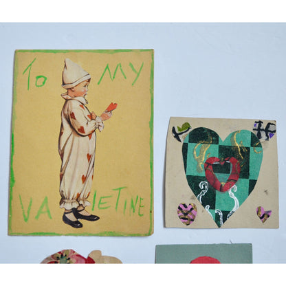 1930s Vintage HANDMADE OOAK Valentine Cards Unique Lot #12