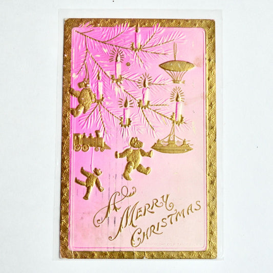 Antique Early 1900s A Merry Christmas Postcard