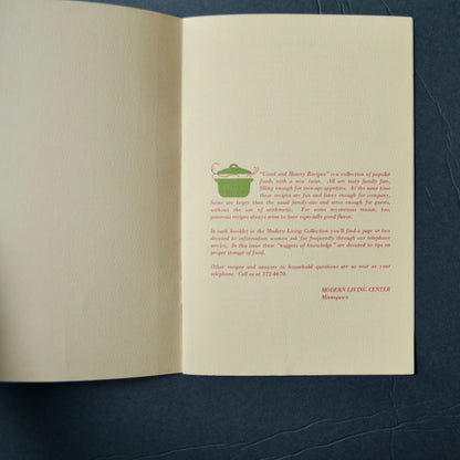 Minnegasco Good and Hearty Recipes Booklet Advertising Vintage
