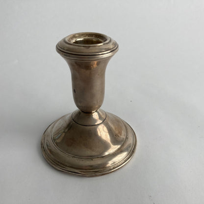 AMC Sterling Silver Weighted Candle Stick Holder 210 Grams Dented