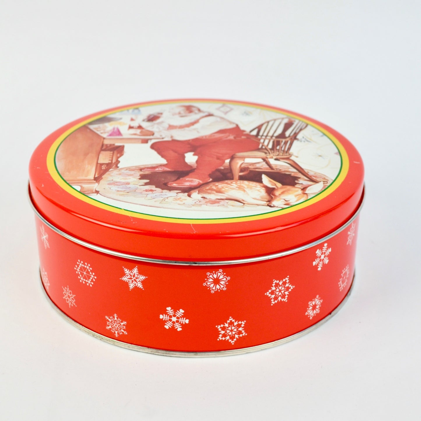 Vintage Coca Cola Santa Red Cookie Tin