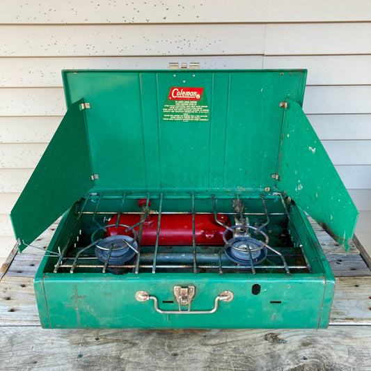 Vintage Coleman 413G Two-Burner Camp Stove Propane