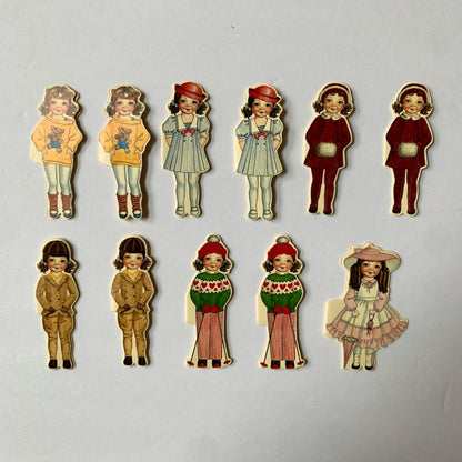 1988 Merrimack Vintage Gift Tags Dolls Lot of 11
