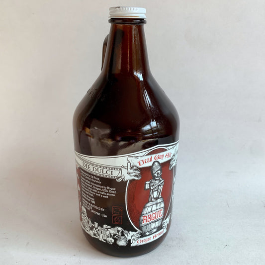 Vintage Rogue Dead Guy Ale Jug Bottle 64 OZ Label Printed on Bottle