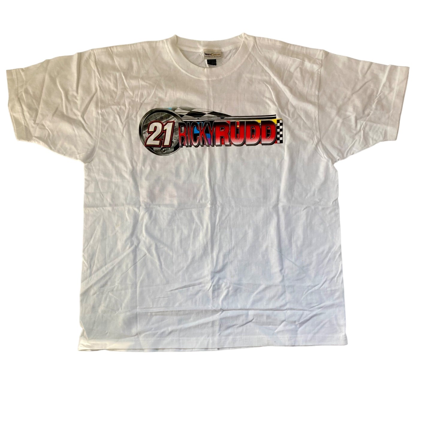 Vintage Ricky Rudd #21 NASCAR Motocraft Racing T-Shirt 2XL Wood Brothers Ford