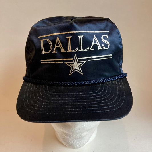 Vintage Dallas Cowboys 1980's Satin Hat NFL Football by Nissin