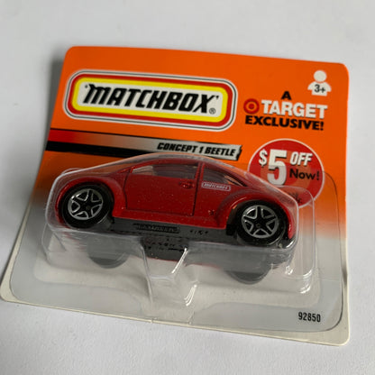 Matchbox Concept 1 Beetle Red Target Exclusive New Vintage