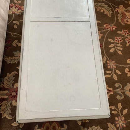 Gray Painted Distressed Coffee Table